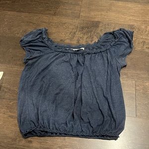 Dark blue cotton blouse